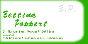 bettina poppert business card